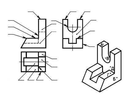 Расположение видов на чертеже